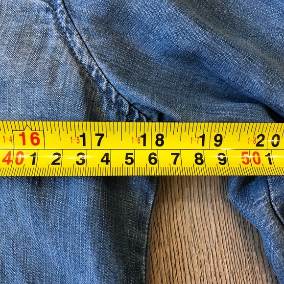 CLOTH & STONE Chambray Half Button Down Popover Top - Size XS - Picture 9 of 9